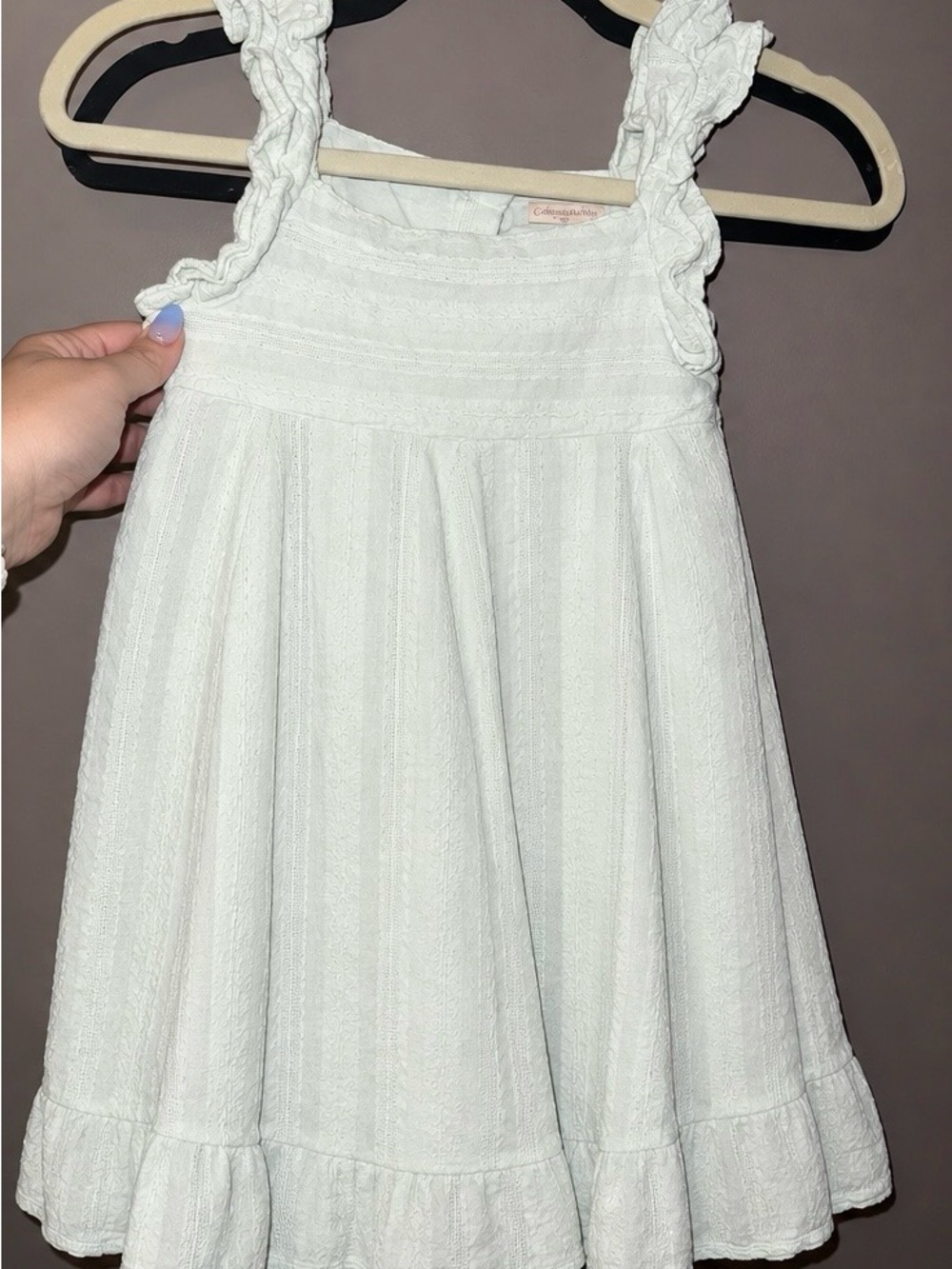 Girls' Light Mint Ruffle Sundress